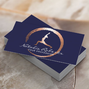 Tarjeta De Visita Warrior Pose Wellness Spa Nave