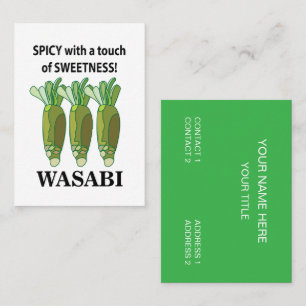Tarjeta De Visita Wasabi Picante Con Un Toque De Dulzura Wasabi