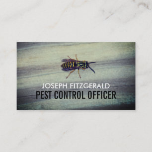 Tarjeta De Visita Wasp en madera, control de plagas