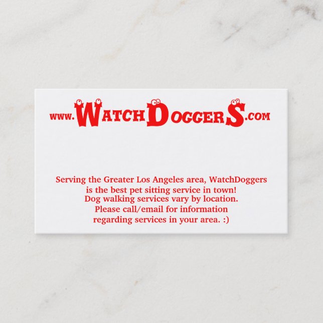Tarjeta De Visita ¡WatchDoggers! (Anverso)