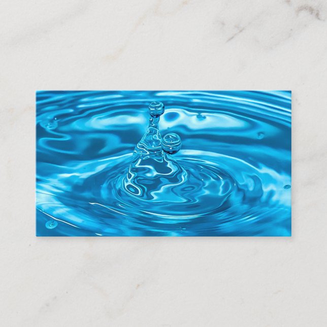 Tarjeta De Visita Water Background - Blue (Anverso)