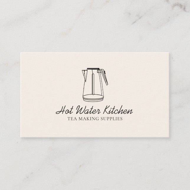 Tarjeta De Visita Water Kitchen Tea Bowler (Anverso)