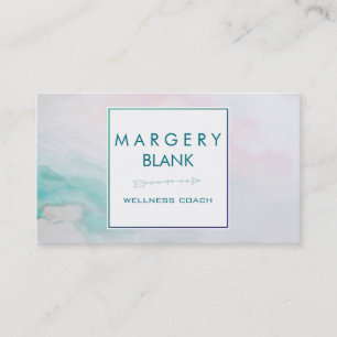 Tarjeta De Visita Watercolor Agate Stone Wellness