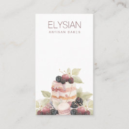 Tarjeta De Visita Watercolor Artista Baker Bakery Pastry Chef