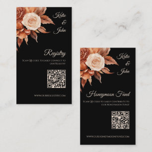 Tarjeta De Visita Watercolor Autumance Elegance- Registro Boda-