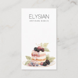 Tarjeta De Visita Watercolor Baker Bakery Pastry Chef | Berry Bliss