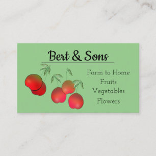 Tarjeta de visita Watercolor Cherries