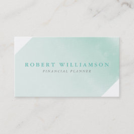 Tarjeta De Visita WATERCOLOR elegante empresa lujoso menta moderna d