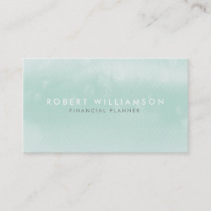 Tarjeta De Visita WATERCOLOR elegante y lujoso menta moderna de moda
