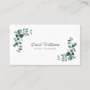 Tarjeta de visita Watercolor Eucalyptus Greenery