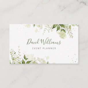 Tarjeta de visita Watercolor Eucalyptus Greenery