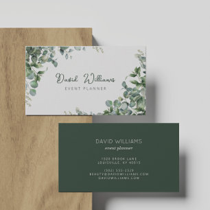 Tarjeta de visita Watercolor Eucalyptus Greenery