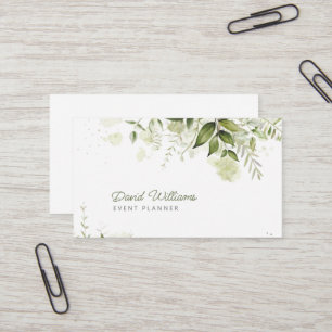 Tarjeta de visita Watercolor Eucalyptus Greenery
