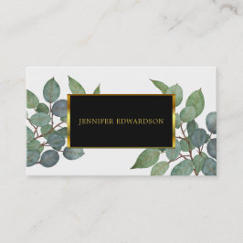 Tarjeta De Visita Watercolor eucalyptus greenery professional