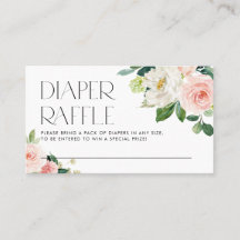 Watercolor Garden Flores Diaper Raffle