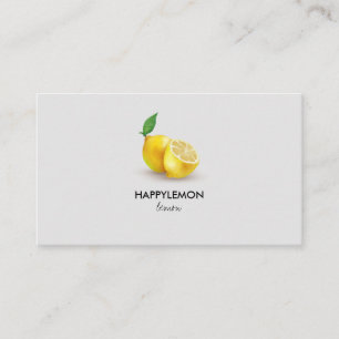 Tarjeta De Visita Watercolor Lemon Citrus lime