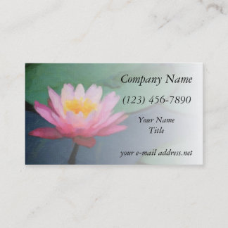 Tarjeta De Visita Watercolor Lilly Pond