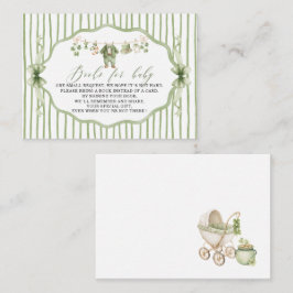 Tarjeta De Visita  Watercolor Little Shamrock st Patricks  baby show