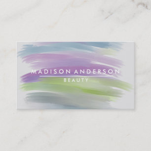 Tarjeta De Visita Watercolor Moderna Belleza Simple y Clásica