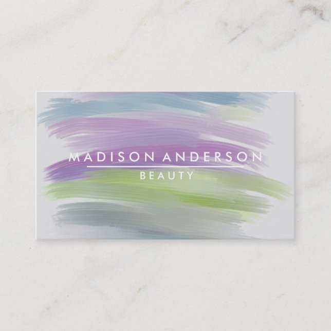 Tarjeta De Visita Watercolor Moderna Belleza Simple y Clásica (Anverso)