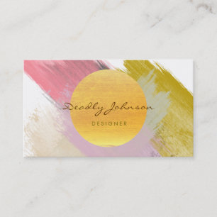 Tarjeta De Visita Watercolor Moderno Resumen Elegante Artista Guay