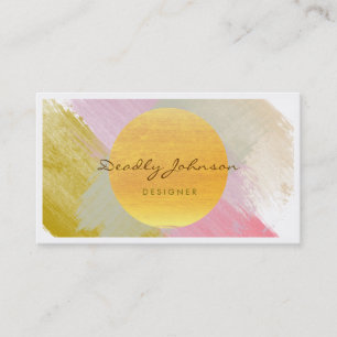Tarjeta De Visita Watercolor Moderno Resumen Elegante Artista Guay