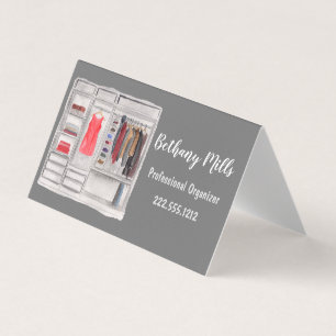 Tarjeta De Visita Watercolor Profesional Home Organizer Business