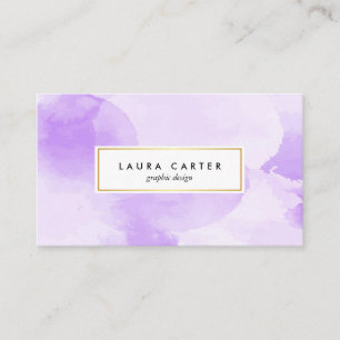 Tarjeta De Visita Watercolor Purple Professional