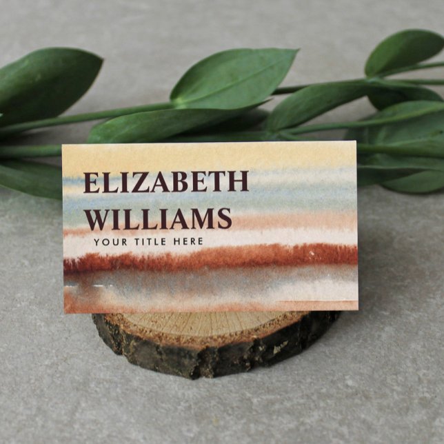 Tarjeta De Visita Watercolor Resumen Boho (Subido por el creador)