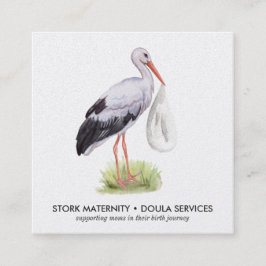 Tarjeta de visita Watercolor Stork
