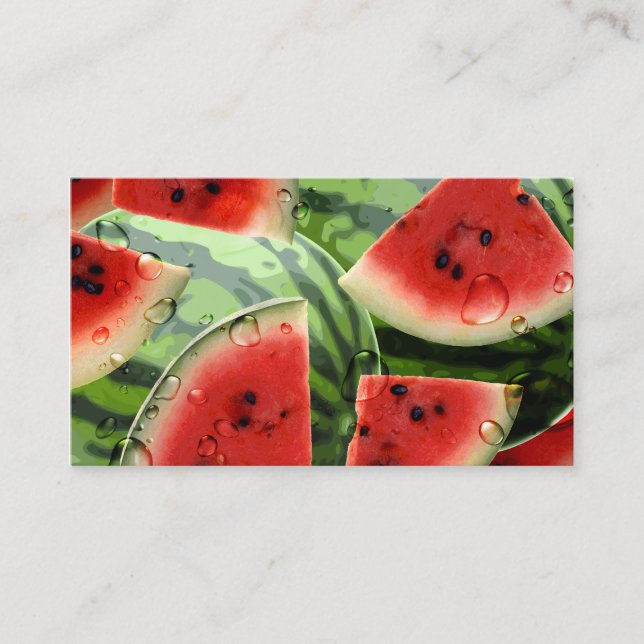 Tarjeta De Visita Watermelon - Papel indestructible (Anverso)