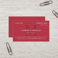 Watermelon Red Monogramed Professional