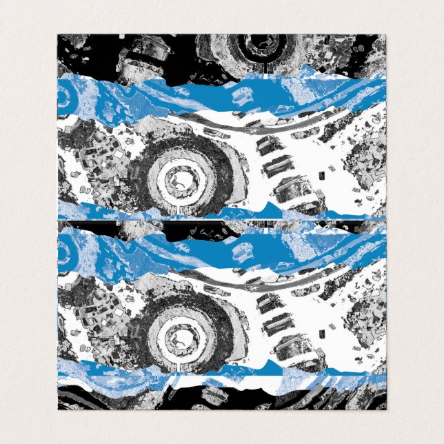 Tarjeta De Visita Wave Mechanism Horizontal Tent Fold Business Card (Exterior desplegado)