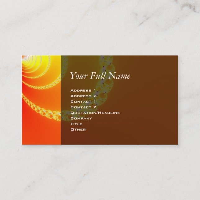 Tarjeta De Visita Waves de sonido arte fractal (Anverso)