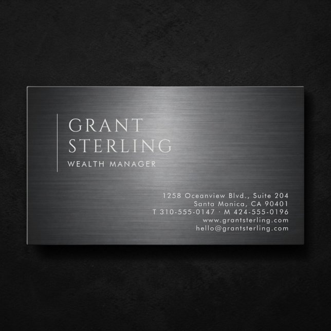 Tarjeta De Visita Wealth Manager Metallic Professional (Subido por el creador)