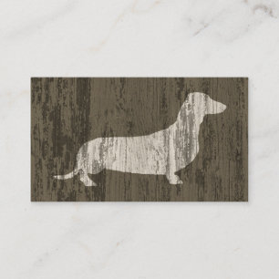 Tarjeta De Visita Weathered Dachshund