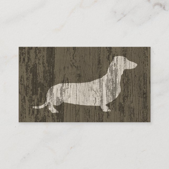 Tarjeta De Visita Weathered Dachshund (Anverso)