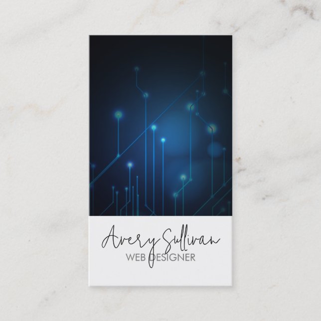 Tarjeta De Visita Web Designer Electronic Circuits  (Anverso)