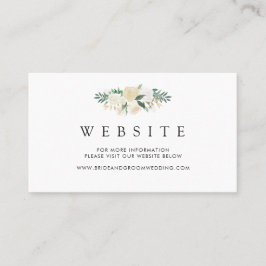 Tarjeta De Visita Web site de la acuarela el | del rosa blanco