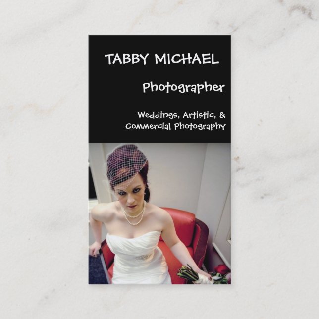 Tarjeta De Visita wed7, TABBY MICHAEL, fotógrafo, bodas, AR… (Anverso)