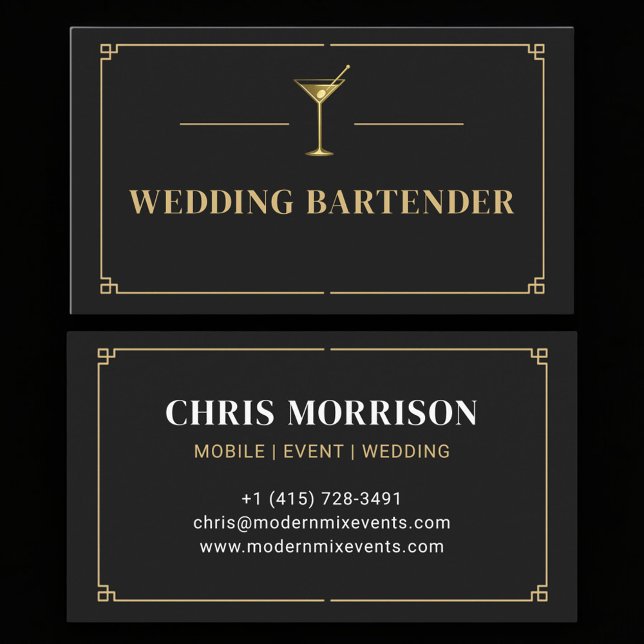 Tarjeta De Visita Wedding Bartender Professional (Subido por el creador)