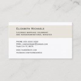 Tarjeta De Visita Wedding Celebrant modern 
