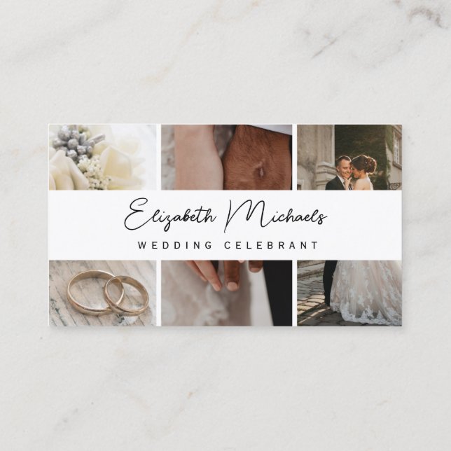 Tarjeta De Visita Wedding Celebrant modern  (Reverso)