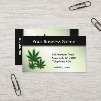 Tarjeta De Visita Weed Business Doble cara Verde