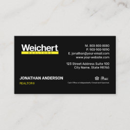Tarjeta de visita Weichert Realtors
