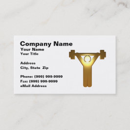 Tarjeta De Visita Weightlifter del oro 3D