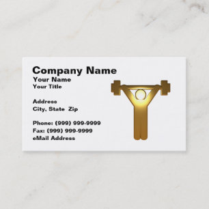 Tarjeta De Visita Weightlifter del oro 3D