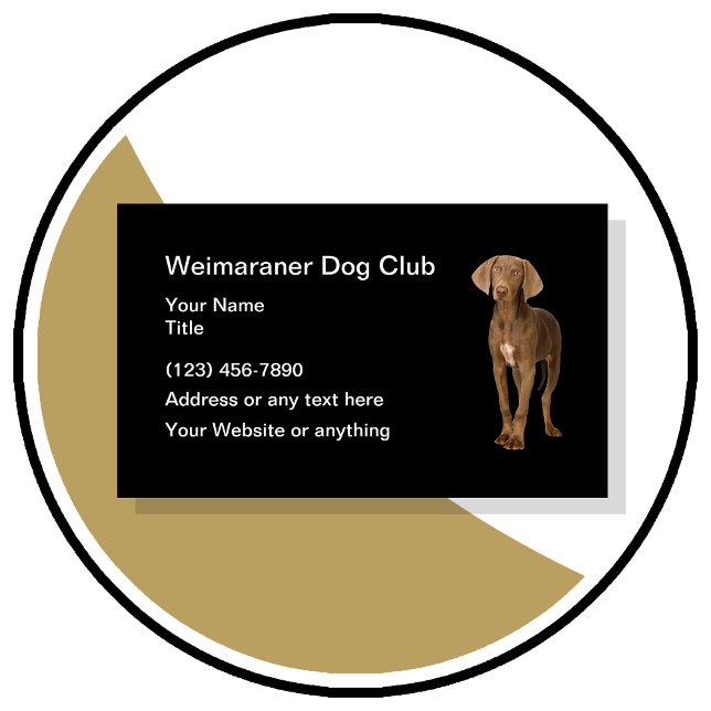 Tarjeta De Visita Weimaraner Dog Club Simple Business Cards (Weimaraner Dog theme business cards by CustomBusinessTemplates)
