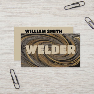 Tarjeta De Visita Welder Gold y Black Business Card
