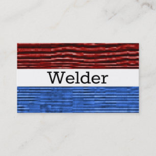 Tarjeta De Visita Welder Patriotic Business Card
